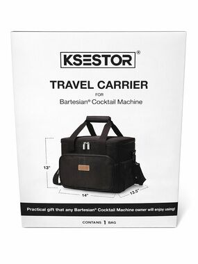 Ksestor Black Travel Carrier Bag for Bartesian Cocktail Machine